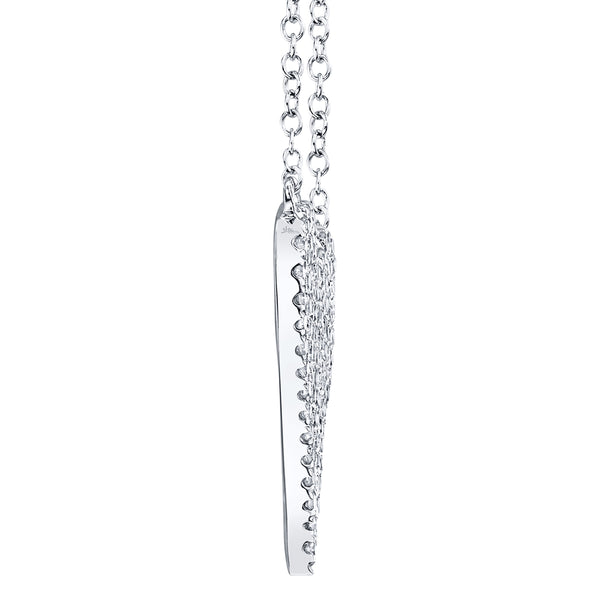 0.21CT DIAMOND PAVE HEART NECKLACE