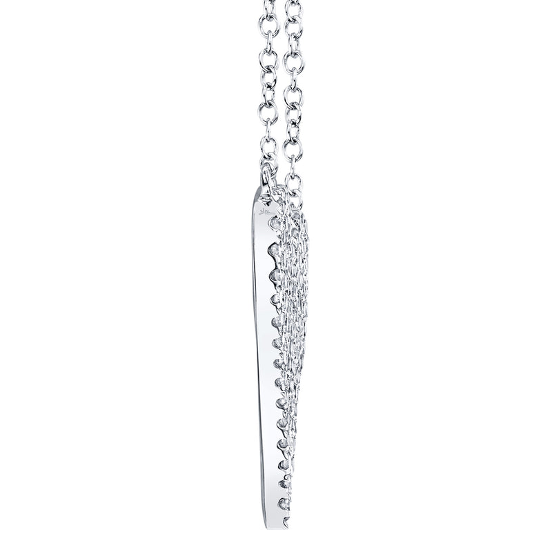 0.21CT DIAMOND PAVE HEART NECKLACE