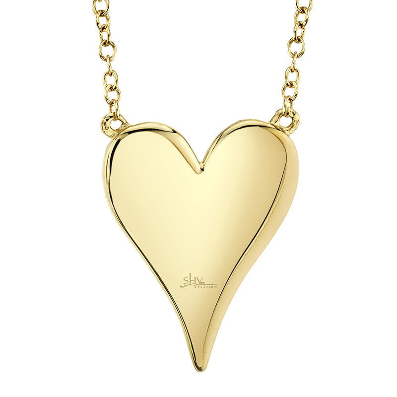 0.21CT DIAMOND PAVE HEART NECKLACE