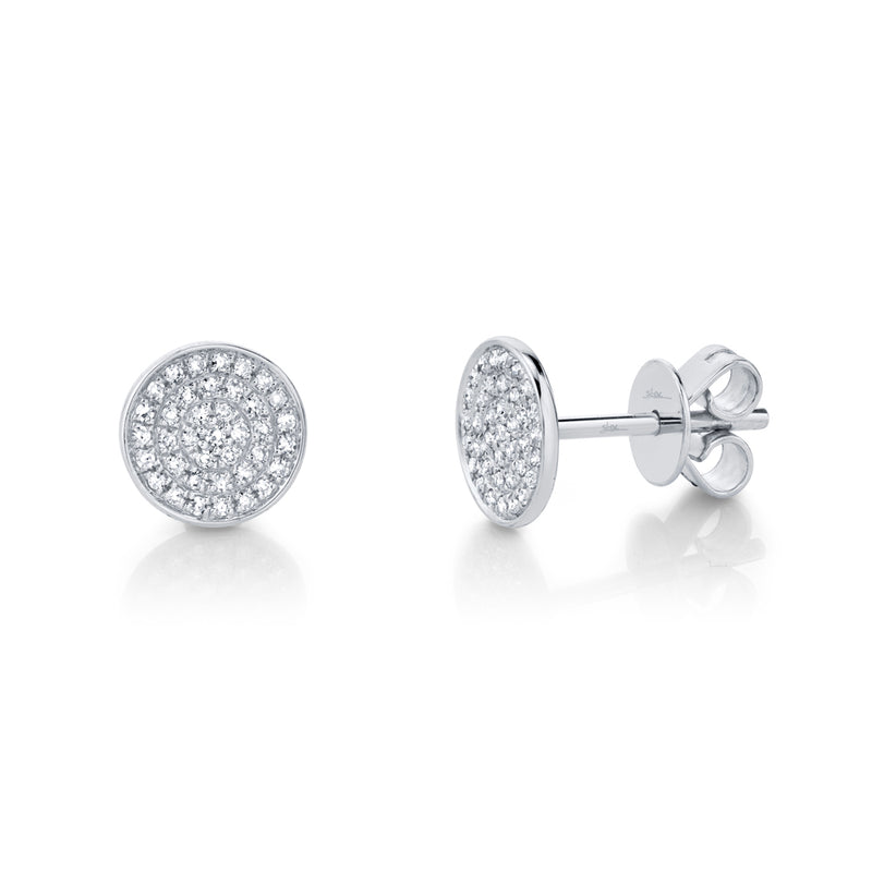 0.17CT DIAMOND PAVE STUD EARRING