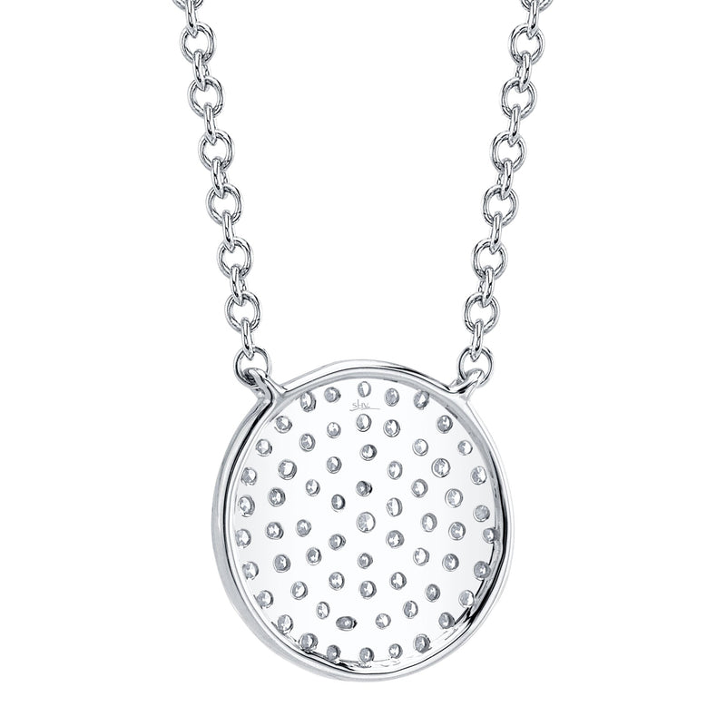 0.15CT DIAMOND PAVE CIRCLE NECKLACE