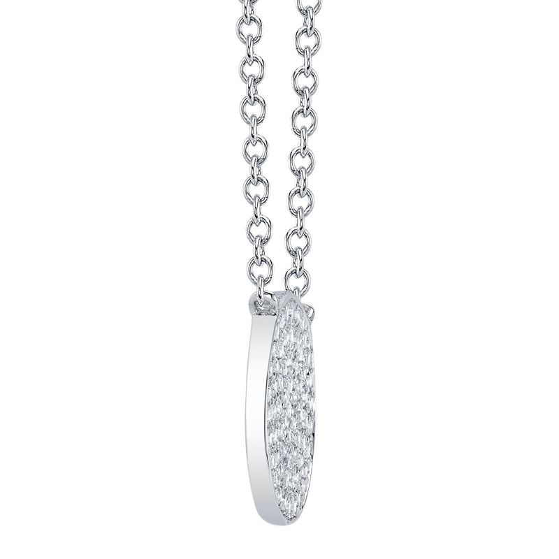 0.15CT DIAMOND PAVE CIRCLE NECKLACE