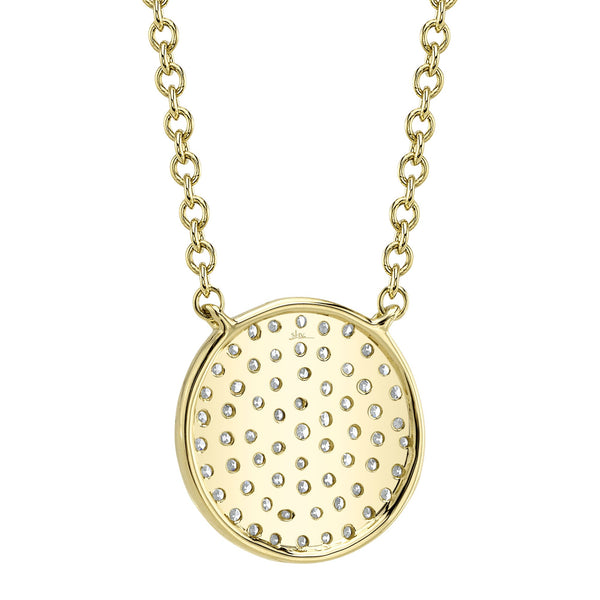 0.15CT DIAMOND PAVE CIRCLE NECKLACE