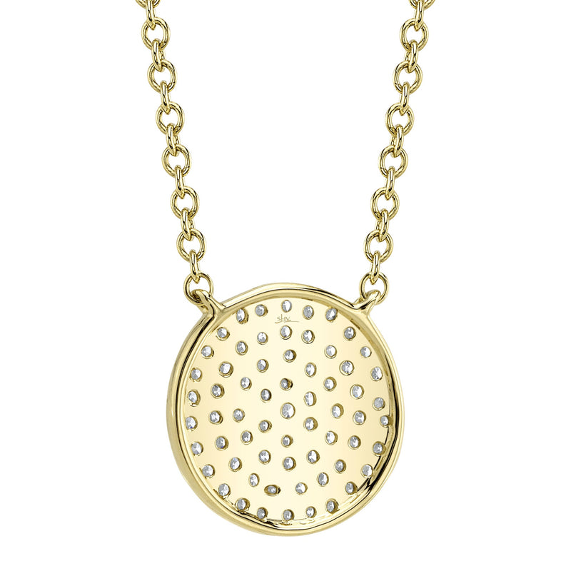 0.15CT DIAMOND PAVE CIRCLE NECKLACE