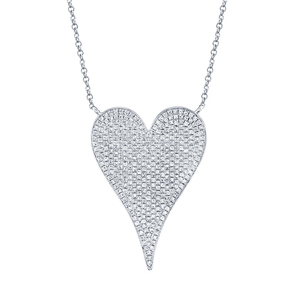 0.83CT DIAMOND HEART NECKLACE