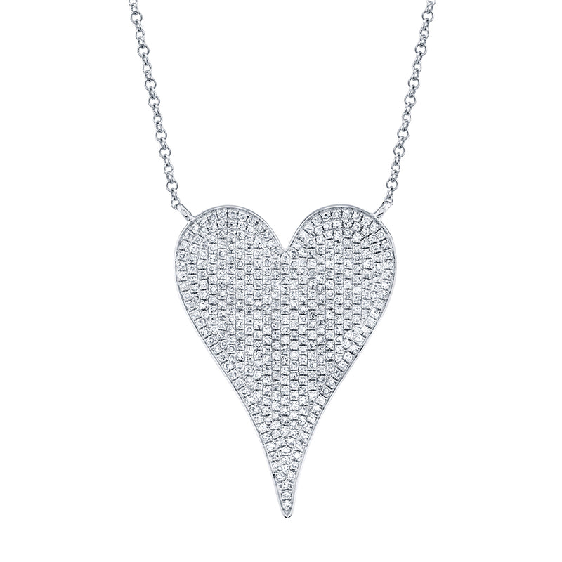 0.83CT DIAMOND HEART NECKLACE