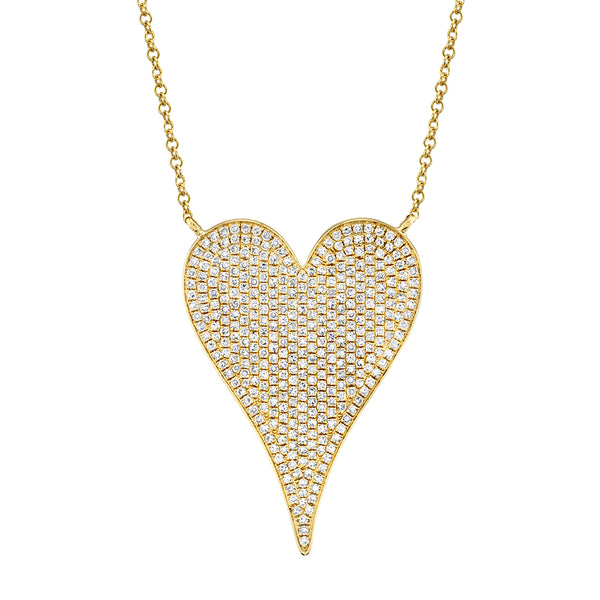 0.83CT DIAMOND HEART NECKLACE