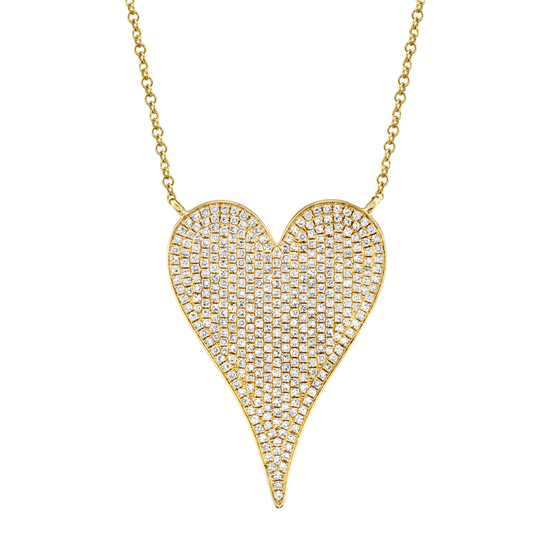 0.83CT DIAMOND HEART NECKLACE