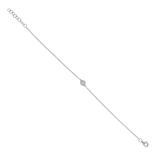 0.05CT DIAMOND PAVE CIRCLE BRACELET