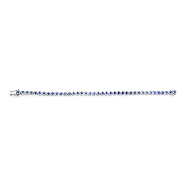 1.22CT DIAMOND & 2.44CT BLUE SAPPHIRE BRACELET
