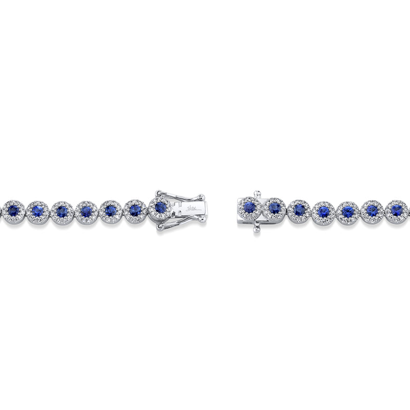 1.22CT DIAMOND & 2.44CT BLUE SAPPHIRE BRACELET
