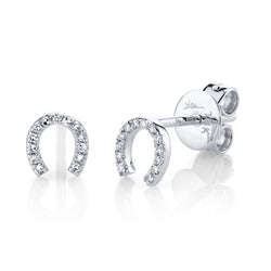 0.06CT DIAMOND HORSESHOE STUD EARRING