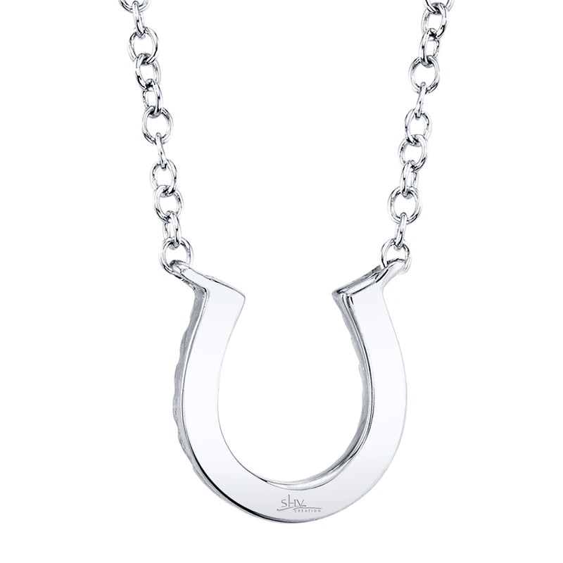 0.06CT DIAMOND HORSESHOE NECKLACE
