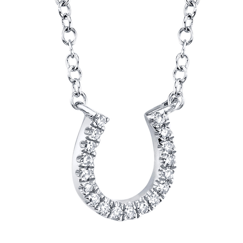 0.06CT DIAMOND HORSESHOE NECKLACE