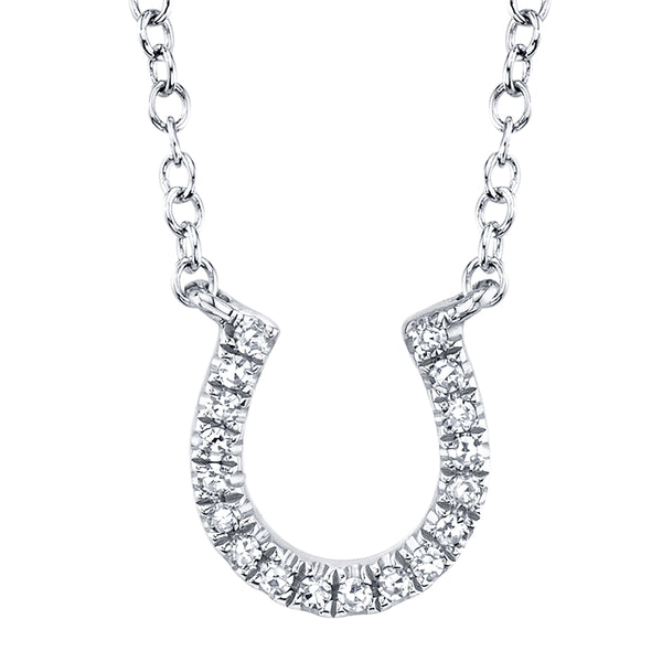 0.06CT DIAMOND HORSESHOE NECKLACE
