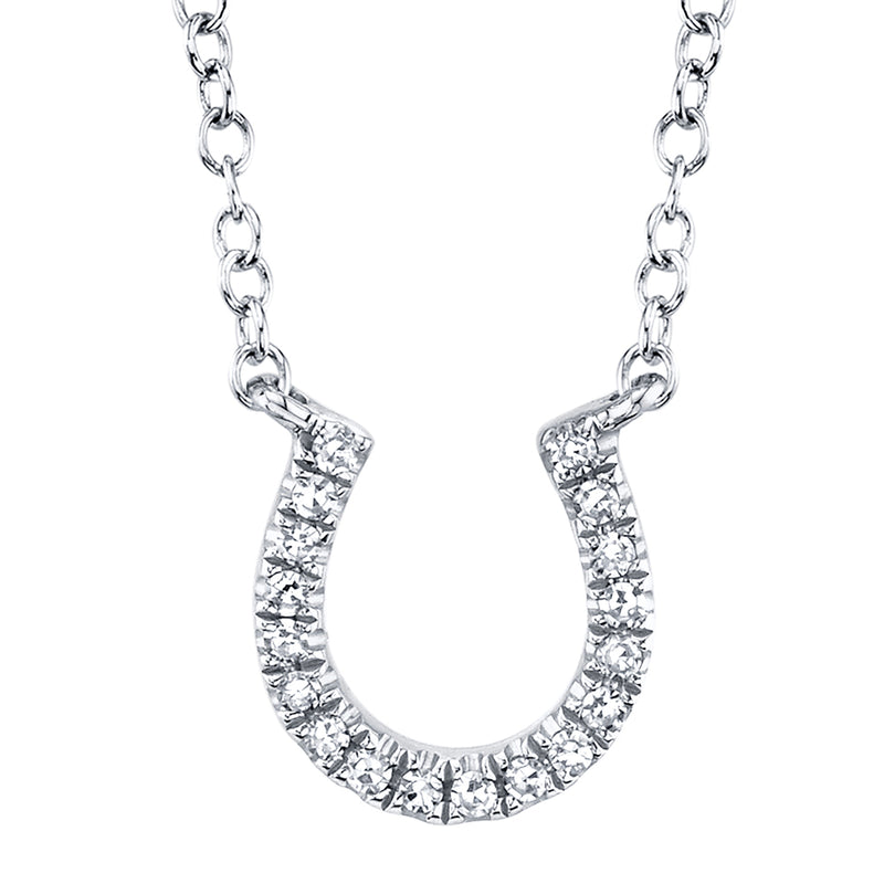 0.06CT DIAMOND HORSESHOE NECKLACE