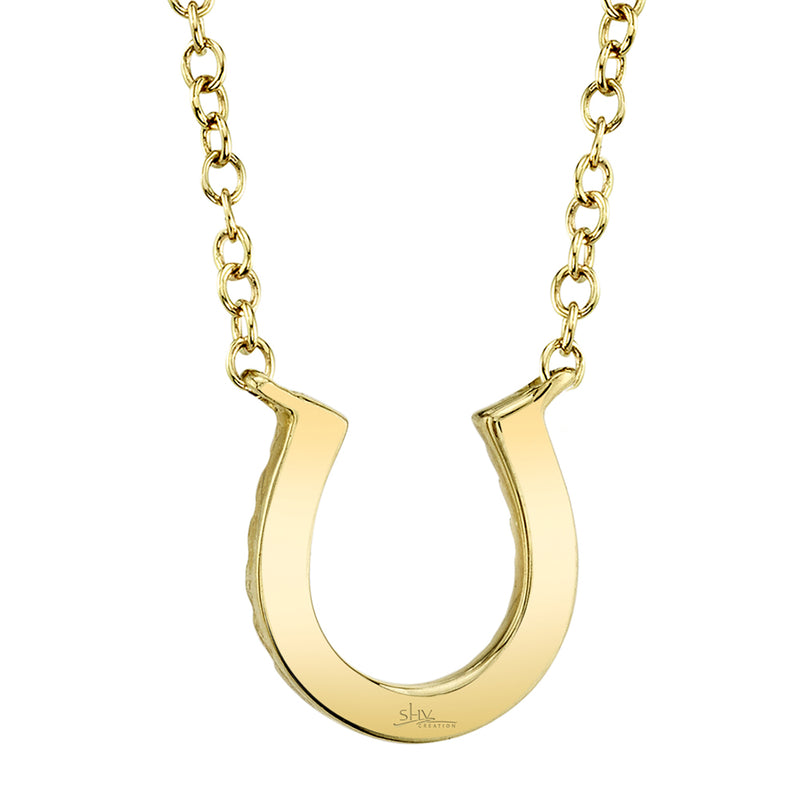 0.06CT DIAMOND HORSESHOE NECKLACE