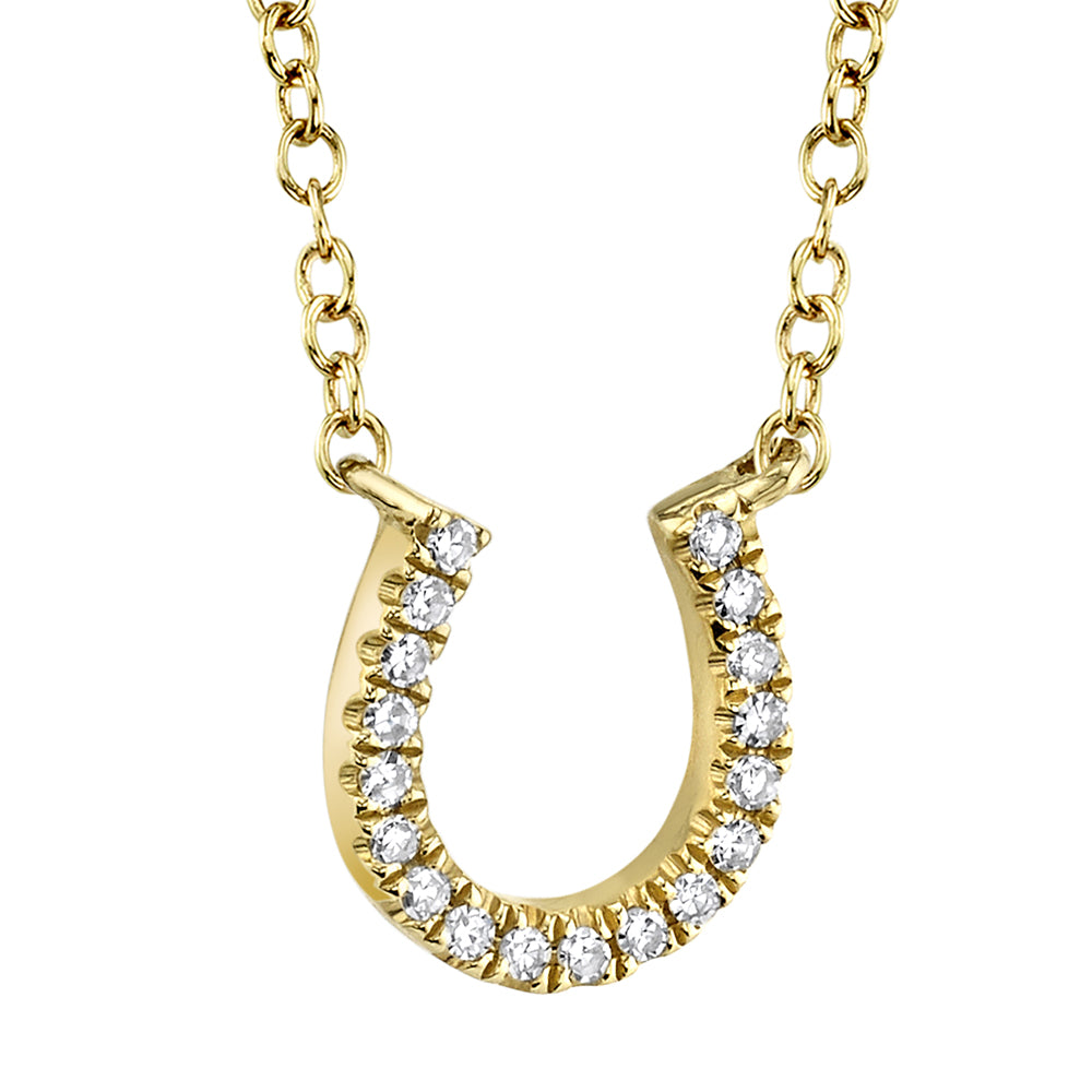 0.06CT DIAMOND HORSESHOE NECKLACE – Shy Creation