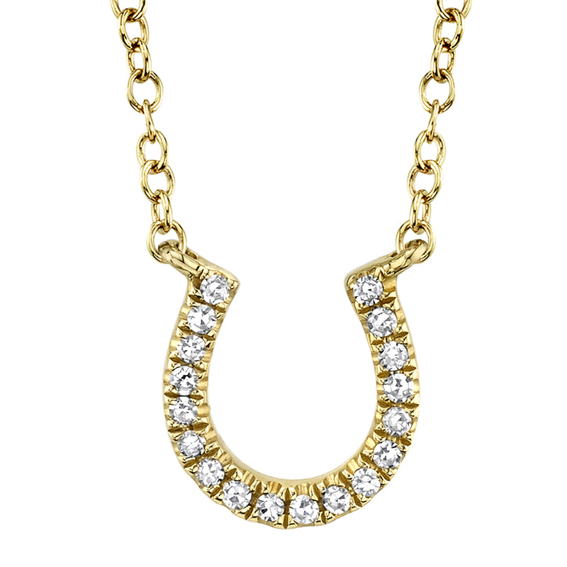 0.06CT DIAMOND HORSESHOE NECKLACE
