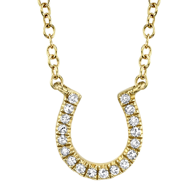 0.06CT DIAMOND HORSESHOE NECKLACE
