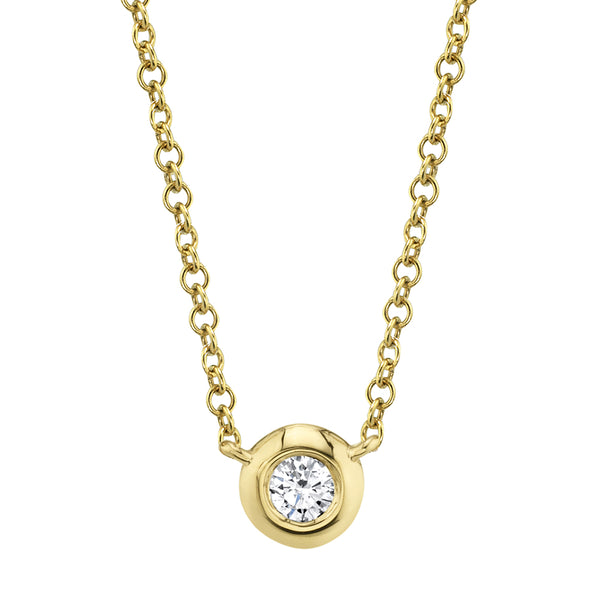0.05CT DIAMOND BEZEL NECKLACE