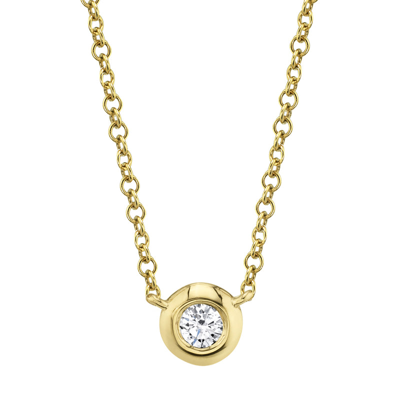 0.05CT DIAMOND BEZEL NECKLACE