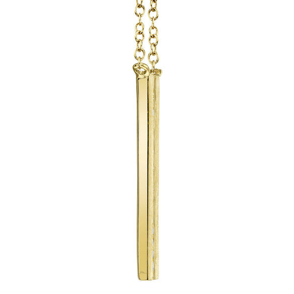 0.06CT DIAMOND BAR MATTE NECKLACE