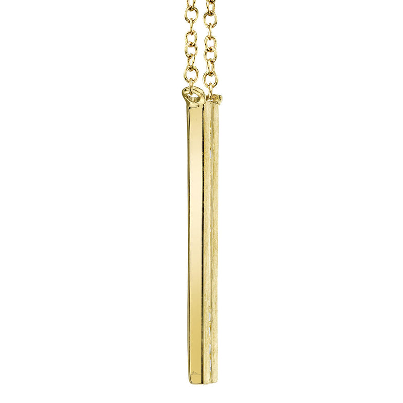 0.06CT DIAMOND BAR MATTE NECKLACE