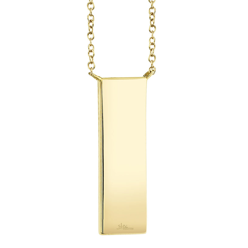 0.06CT DIAMOND BAR MATTE NECKLACE