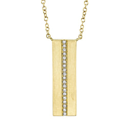 0.06CT DIAMOND BAR MATTE NECKLACE
