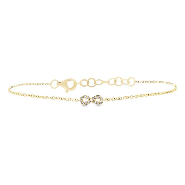 0.04CT DIAMOND INFINITY BRACELET