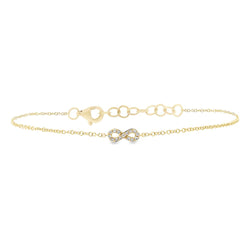 0.04CT DIAMOND INFINITY BRACELET