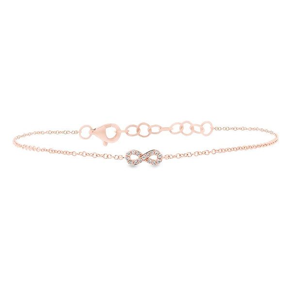 0.04CT DIAMOND INFINITY BRACELET