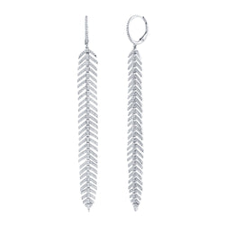 1.43CT DIAMOND FEATHER EARRING