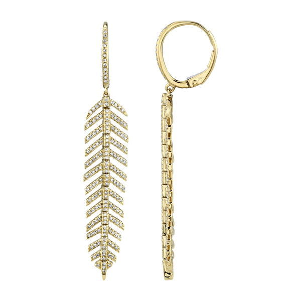 0.60CT DIAMOND FEATHER EARRING