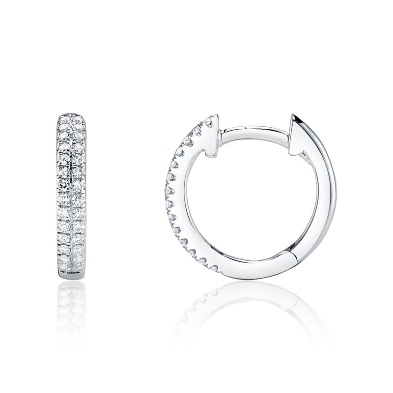 0.12CT DIAMOND PAVE HUGGIE EARRING