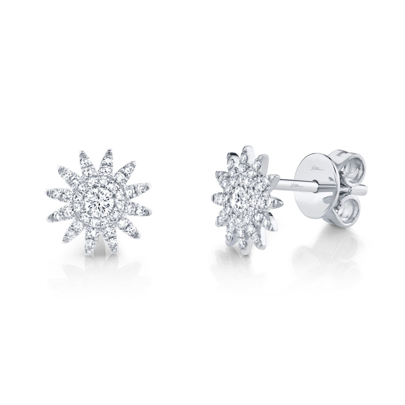 0.24CT DIAMOND STARBURST STUD EARRING