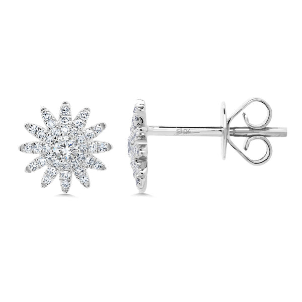 0.24CT DIAMOND STARBURST STUD EARRING