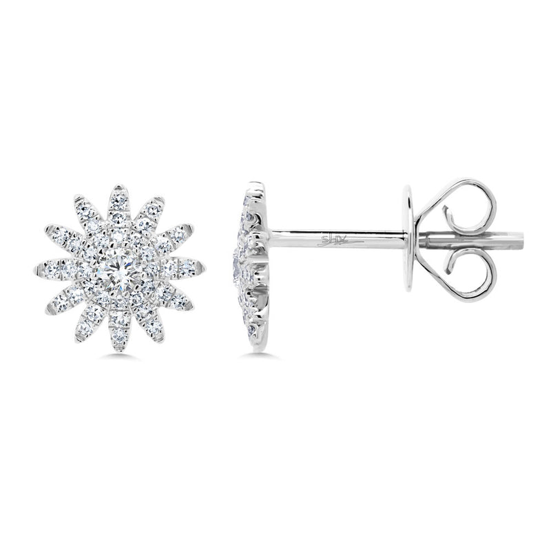 0.24CT DIAMOND STARBURST STUD EARRING