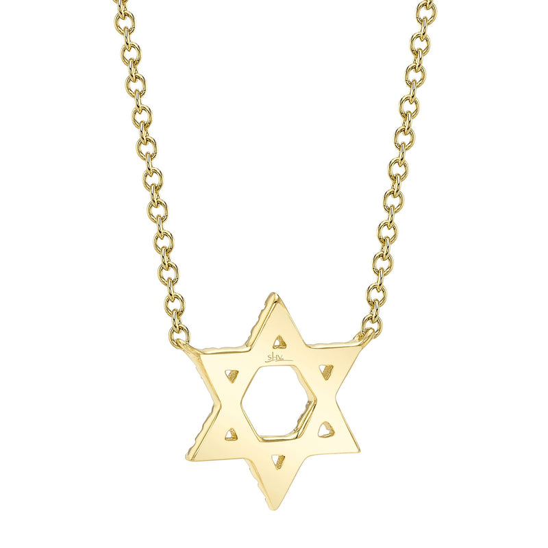 0.11CT DIAMOND STAR OF DAVID NECKLACE