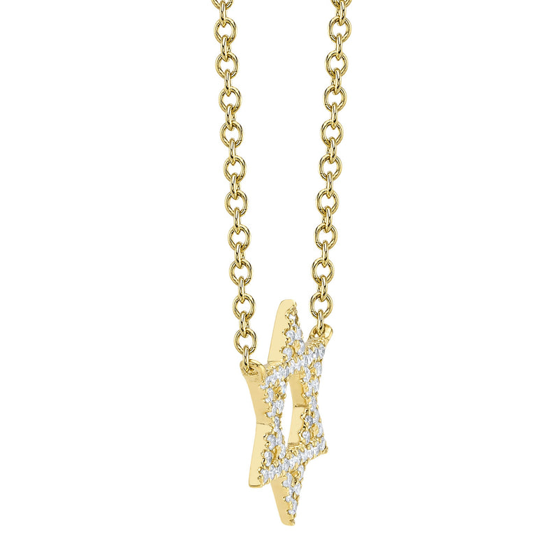 0.11CT DIAMOND STAR OF DAVID NECKLACE