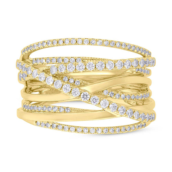 0.62CT DIAMOND BRIDGE RING