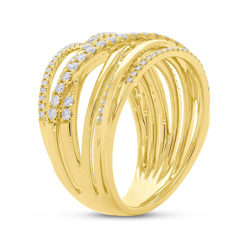 0.62CT DIAMOND BRIDGE RING