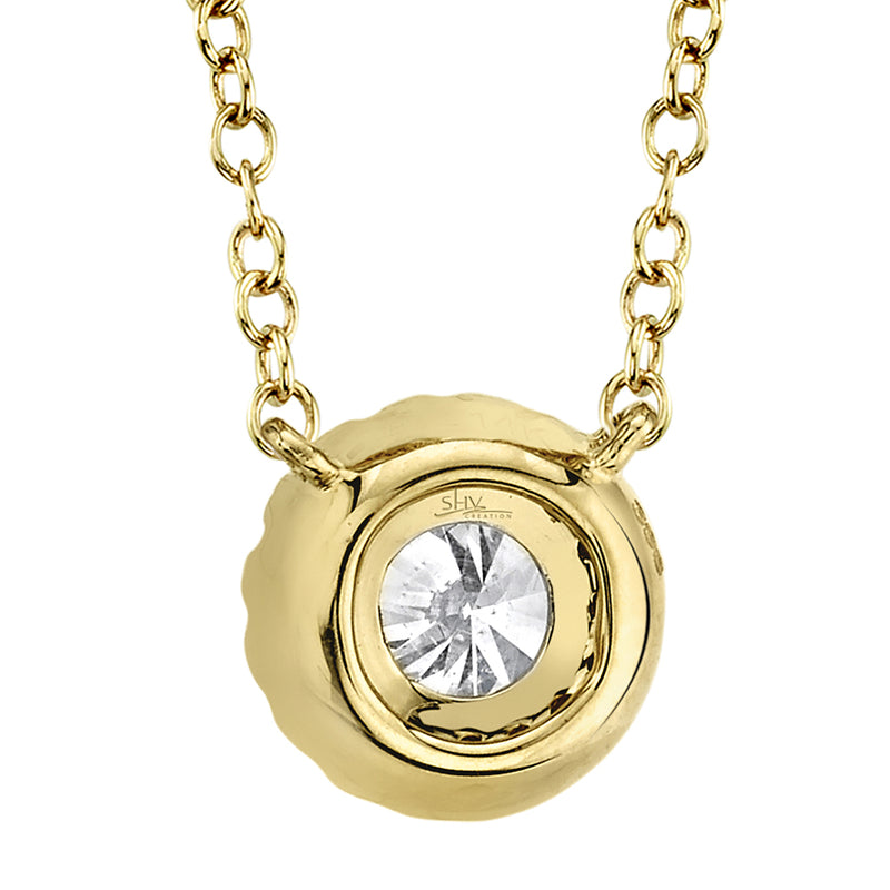 0.20CT-CTR(ROUND) 0.05CT-SIDE DIAMOND NECKLACE