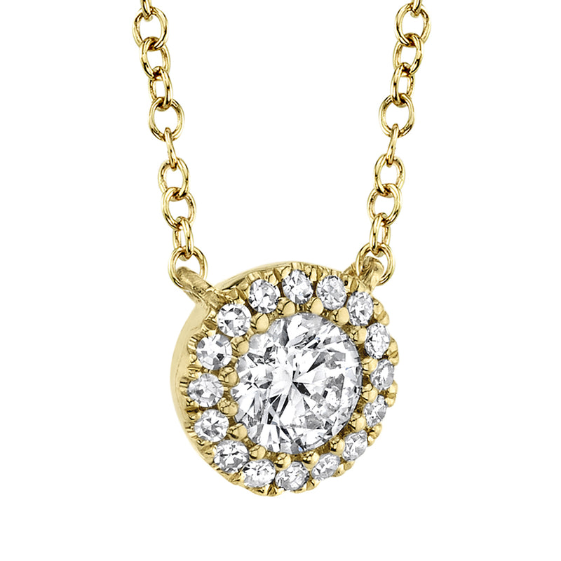 0.20CT-CTR(ROUND) 0.05CT-SIDE DIAMOND NECKLACE