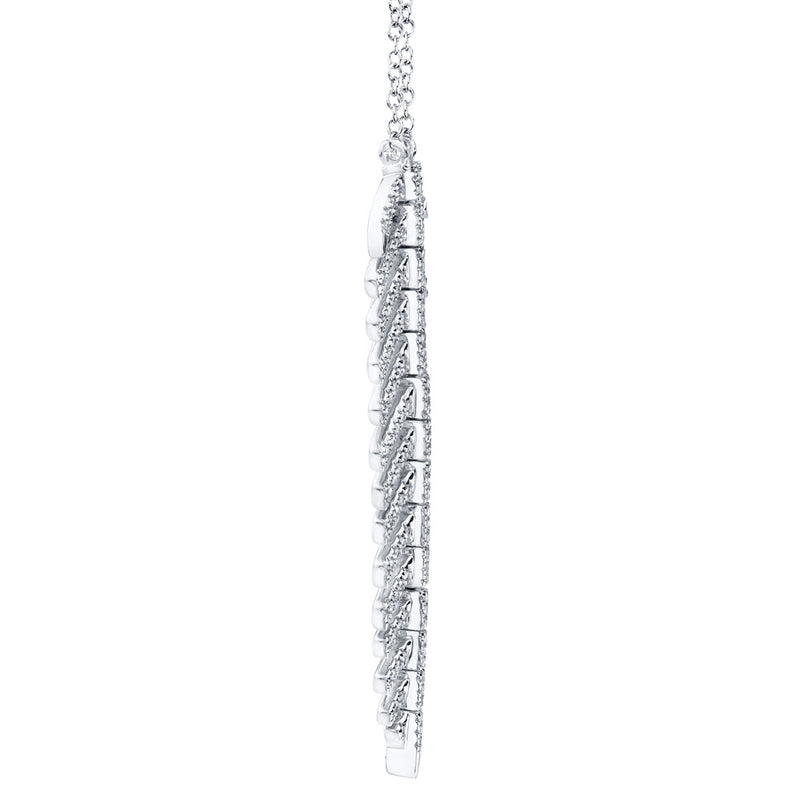 0.29CT DIAMOND FEATHER NECKLACE
