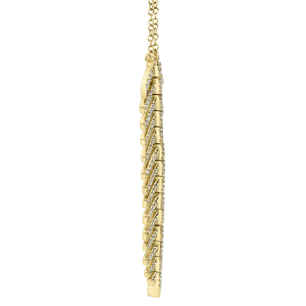 0.29CT DIAMOND FEATHER NECKLACE