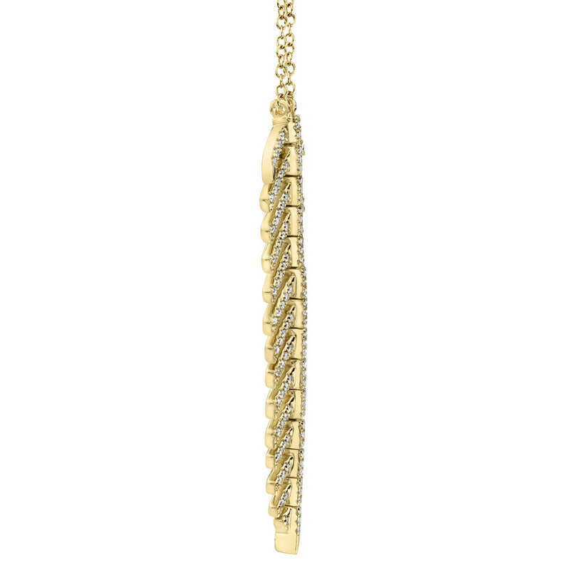 0.29CT DIAMOND FEATHER NECKLACE