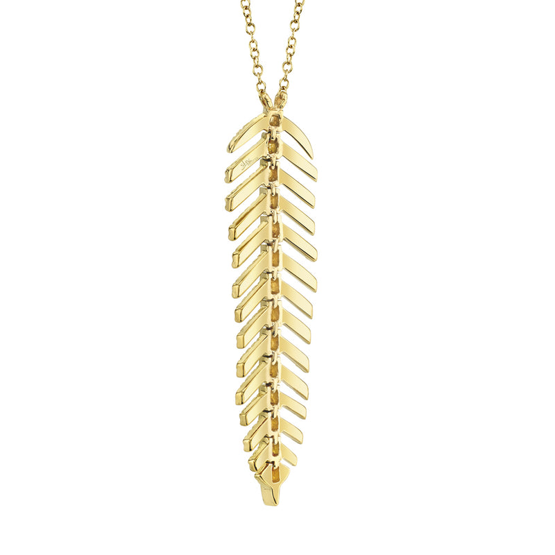 0.29CT DIAMOND FEATHER NECKLACE