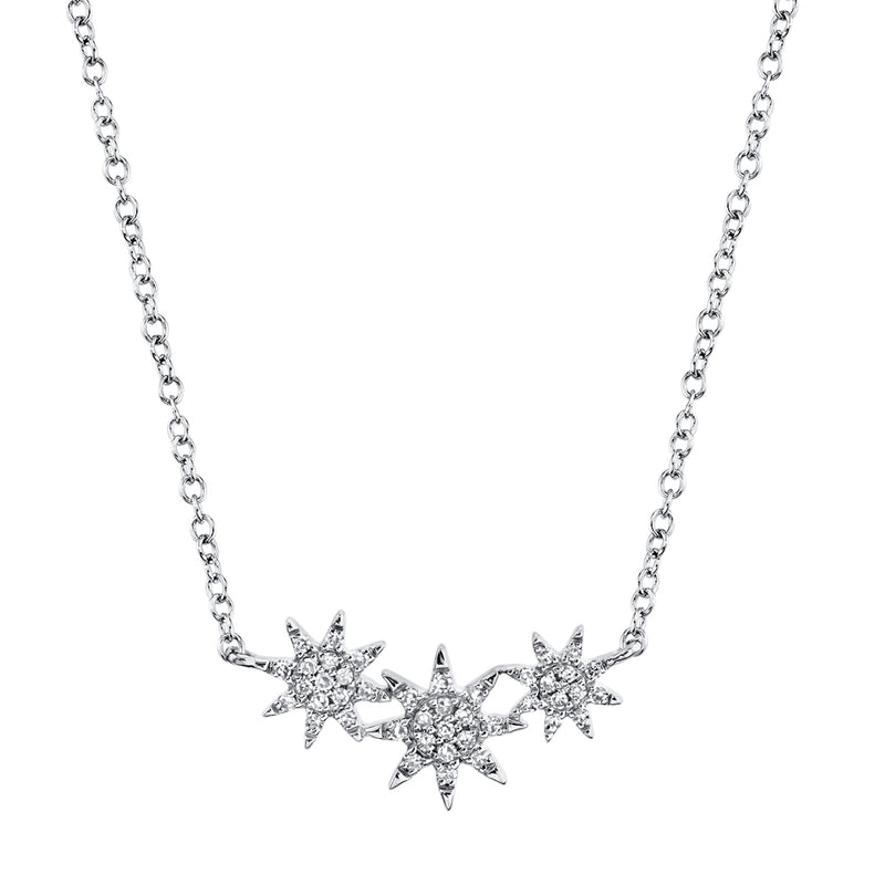 0.09CT DIAMOND STAR NECKLACE